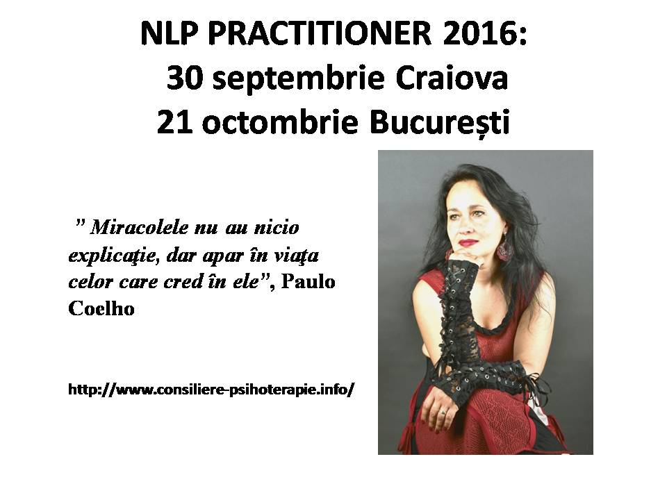 promotii NLP PRACTITIONER 2016